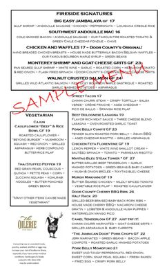 Menu photo 4 The Fireside Restaurant Egg Harbor, WI