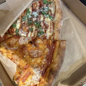 Flippin' Pizza - Buffalo Chicken Pie Hawaiian Bacon Pie - Pizza Near Me - San Diego, California Flippin' Pizza - Buffalo Chicken Pie Hawaiian Bacon Pie - Pizza Near Me - San Diego, California