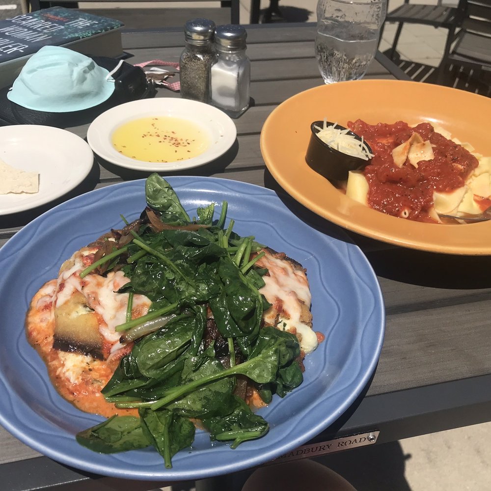Ardeo - Eggplant rollatini, fresh pasta with tomato sauce, pita bread with olive oil - Mediterranean Near Me - West Dennis, Massachusetts Ardeo - Eggplant rollatini, fresh pasta with tomato sauce, pita bread with olive oil - Mediterranean Near Me - West Dennis, Massachusetts