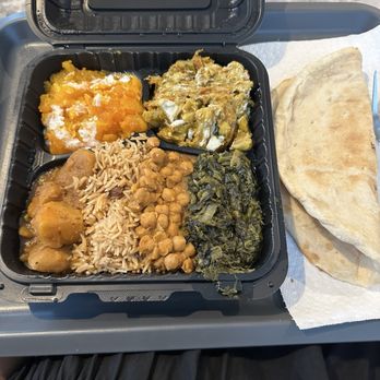 Maiwand Kabob - Vegetable Platter with naan - Afghan Near Me - Hanover, Maryland