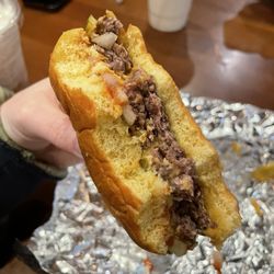 Boxcar Burgers - Double cheeseburger with onions, pickles, and ketchup