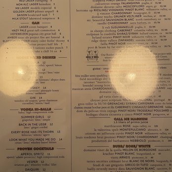 National Anthem - Menu - New American Near Me - Dallas, Texas