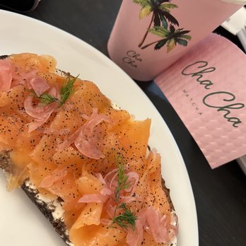 Cha Cha Matcha - Beautiful latte with matcha & salmon on toast - Juice Bars & Smoothies Near Me - New York, New York Cha Cha Matcha - Beautiful latte with matcha & salmon on toast - Juice Bars & Smoothies Near Me - New York, New York