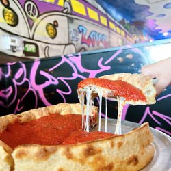 Moon Dog Pie House - Deep Dish Cheese Pull