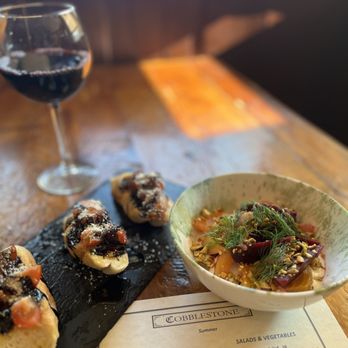 Cobblestone - Chicago - Bruschetta & Cider Roasted Beets - Modern European Near Me - Chicago, Illinois Cobblestone - Chicago - Bruschetta & Cider Roasted Beets - Modern European Near Me - Chicago, Illinois