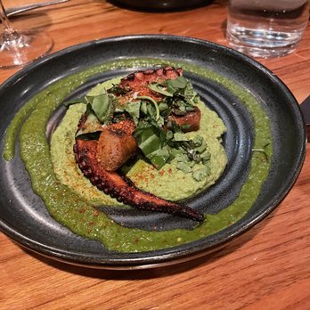 Aerlume - Grilled octopus and lamb sausage - New American Near Me - Seattle, Washington Aerlume - Grilled octopus and lamb sausage - New American Near Me - Seattle, Washington