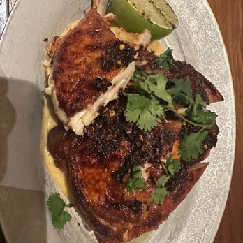 Nightingale - Brick Chicken (5 stars). Est 760 cal, P52g, C16g, F54g - Live/Raw Food Near Me - Vancouver, British Columbia