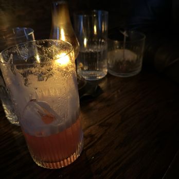Wilson & Wilson - Half drank en right is rain cocktail. Very delicious! You can smell the cardamon but the taste isn't as pungent - Lounges Near Me - San Francisco, California Wilson & Wilson - Half drank en right is rain cocktail. Very delicious! You can smell the cardamon but the taste isn't as pungent - Lounges Near Me - San Francisco, California