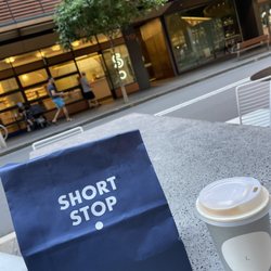 Shortstop Coffee & Donuts - View of store from seating opposite