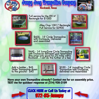 Jumpy Joey Trampolines & Turf - List of DFW Full Service offerings - Sporting Goods Near Me - Rockwall, Texas