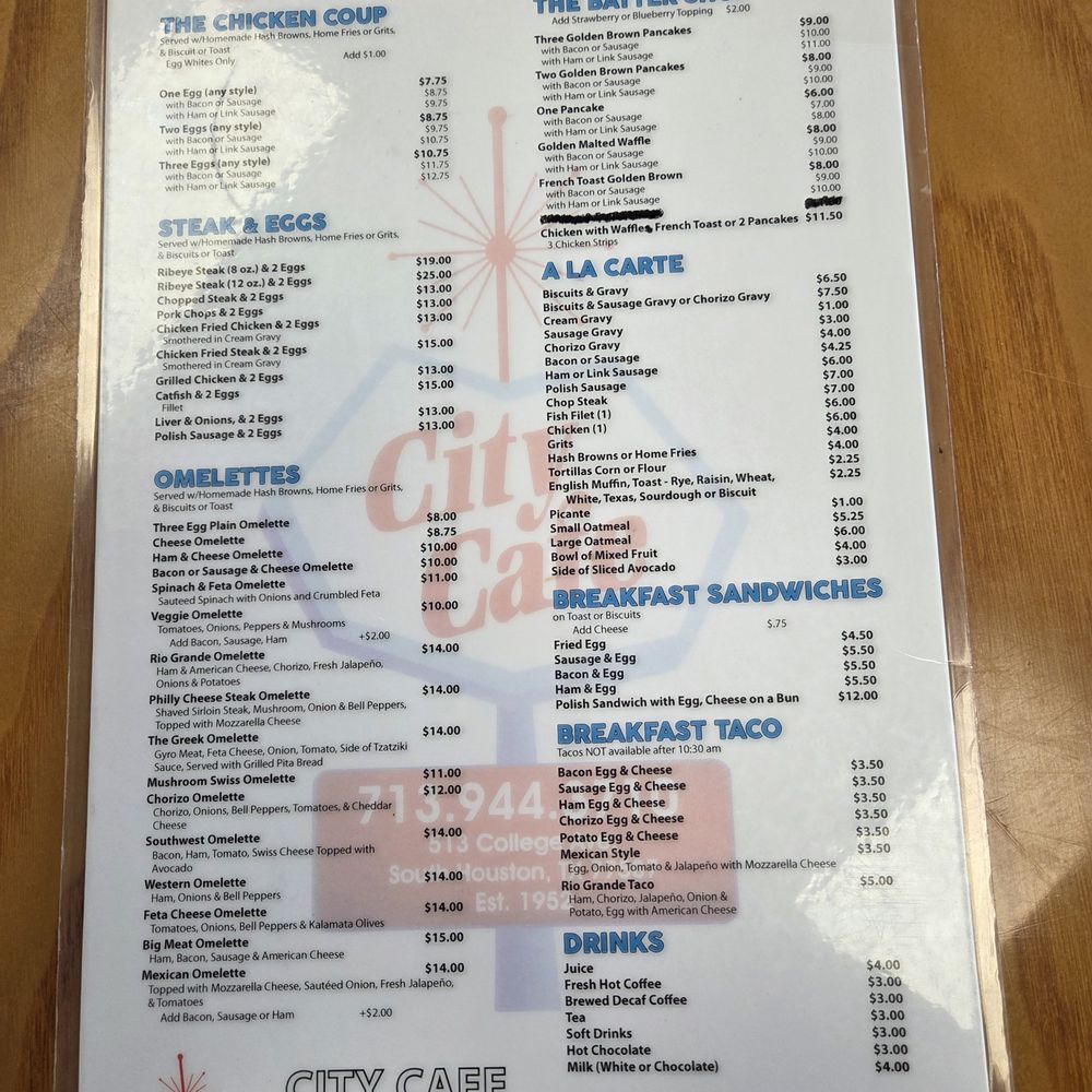 City Cafe - menu - Breakfast & Brunch Near Me - South Houston, Texas City Cafe - menu - Breakfast & Brunch Near Me - South Houston, Texas