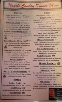 Menu photo 2 Napoli Cowboy Wirtz, VA Menu photo 2 Napoli Cowboy Wirtz, VA