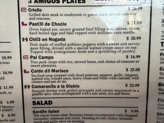 Menu photo 3 3 Amigos Amherst, MA
