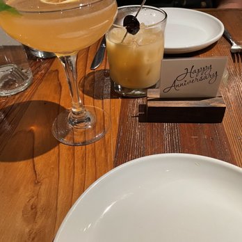Intero Restaurant - The suit & tie and the fragola rock specialty drinks. - Italian Near Me - Austin, Texas