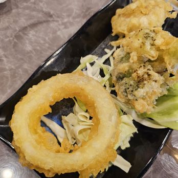 A Sushi and Grill - Tempura - onion, broccoli - Sushi Bars Near Me - Tempe, Arizona A Sushi and Grill - Tempura - onion, broccoli - Sushi Bars Near Me - Tempe, Arizona