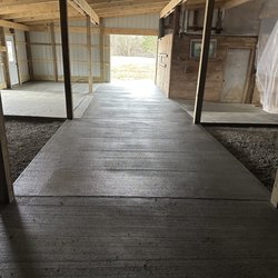 MRC Concrete - Horse Barn center aisle and washing pad