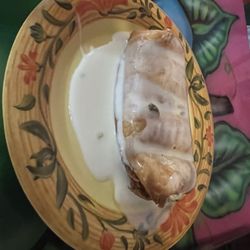 Los Compadres - Chimi with white queso sauce