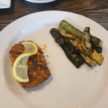 1885 Grill - Kennesaw - Chilean Salmon (missing compound creole butter) Seasonal vegetables but they were OVERCOOKED - Steakhouses Near Me - Kennesaw, Georgia 1885 Grill - Kennesaw - Chilean Salmon (missing compound creole butter) Seasonal vegetables but they were OVERCOOKED - Steakhouses Near Me - Kennesaw, Georgia