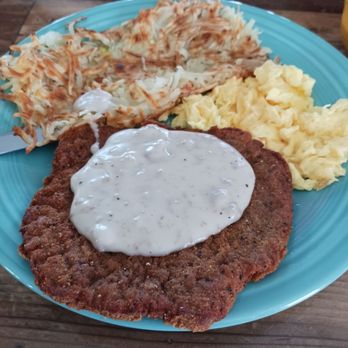 Maniac-Mikes Cafe - My salty overcooked chicken fried steak - New American Near Me - Upland, California