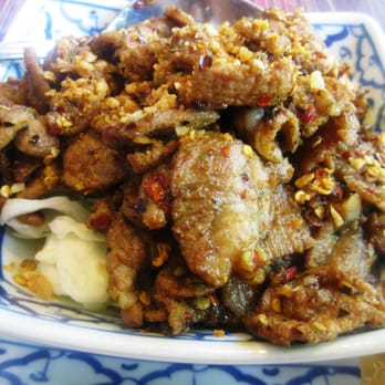 President Thai - #L-14 Garlic Pork *(Spicy - 10) - Thai Near Me - Pasadena, California President Thai - #L-14 Garlic Pork *(Spicy - 10) - Thai Near Me - Pasadena, California