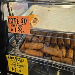 Pate So and Egg Rolls prices. 3/1/2025