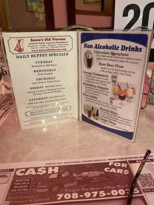 Menu photo 8 Sawa's Old Warsaw Restaurant Broadview, IL