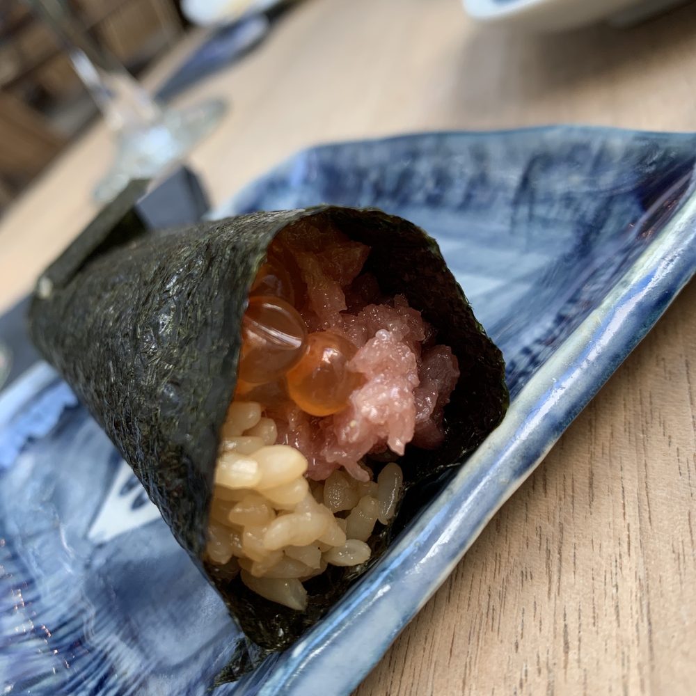 Sushi Lab Rooftop - Toro handroll - Japanese Near Me - New York, New York