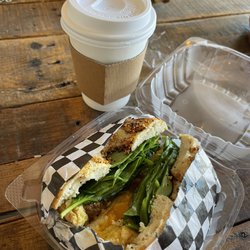 Milk & Honey - Lavender Latte & vegan bagel