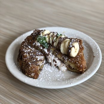 Stacks Pancake House - Nutella s'mores french toast with added banana. - Breakfast & Brunch Near Me - Irvine, California Stacks Pancake House - Nutella s'mores french toast with added banana. - Breakfast & Brunch Near Me - Irvine, California