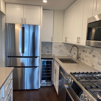 Empire Marble & Granite - Template work superb on that corner above the wine cooler!! - Interior Design Near Me - Bronx, New York Empire Marble & Granite - Template work superb on that corner above the wine cooler!! - Interior Design Near Me - Bronx, New York