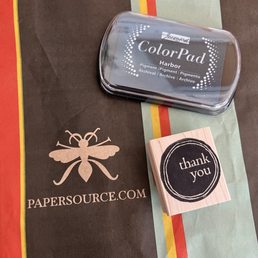 My purchase, a stamp and ink pad.