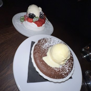 Ysabel - Raspberry Pavlova and Chocolate Flourless Cake - New American Near Me - West Hollywood, California