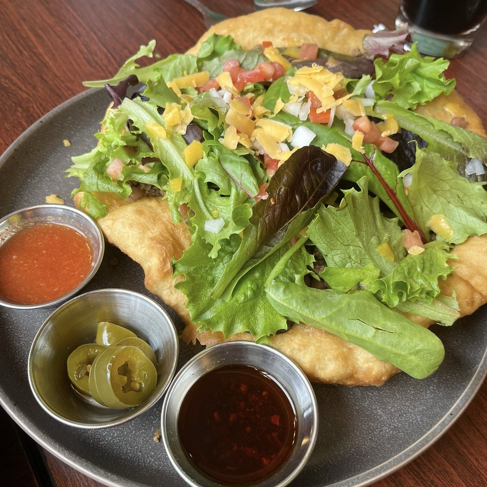 Wahpepah’s Kitchen - Fry Bread tacos - yum! - Salad Near Me - Oakland, California Wahpepah’s Kitchen - Fry Bread tacos - yum! - Salad Near Me - Oakland, California