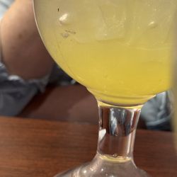 Three Amigos Family Restaurant - Jumbo margarita in a burnt plastic cup.