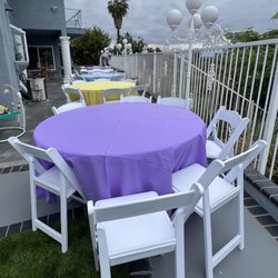 Madoli Event Rentals - Pastel color tablecloths available