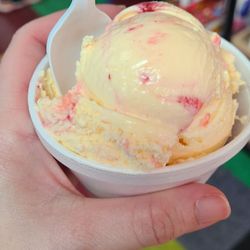 2 scoops of strawberry cheesecake for $4