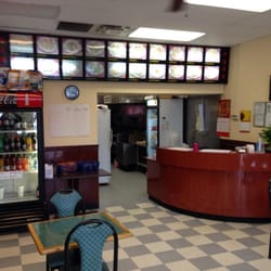 The order desk and cash register. Kitchen in the back room.