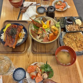 Hana Don - Unatama Don, Large Premium Hana Don, Okonomiyaki, miso soup - Japanese Near Me - Toronto, Ontario Hana Don - Unatama Don, Large Premium Hana Don, Okonomiyaki, miso soup - Japanese Near Me - Toronto, Ontario