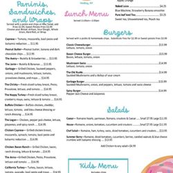 Sweetie’s Cafe - Menu
