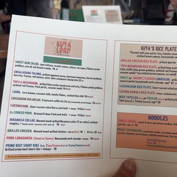 Kuya Lord - Menu - Barbeque Near Me - Los Angeles, California