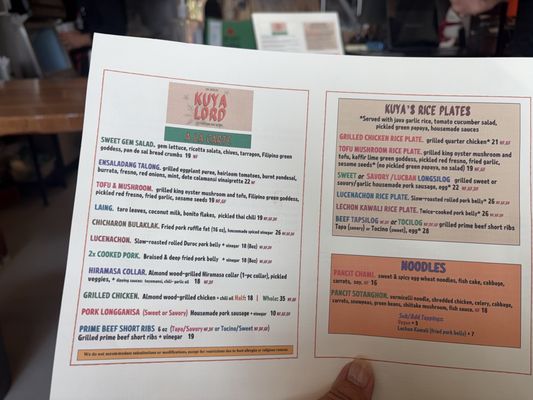 Menu photo 3 Kuya Lord Los Angeles, CA