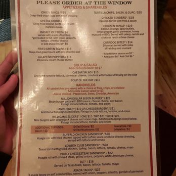 Million Dollar Cowboy Bar - Menu - Bars Near Me - Jackson, Wyoming Million Dollar Cowboy Bar - Menu - Bars Near Me - Jackson, Wyoming
