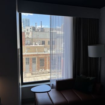 Hyatt Centric Downtown Denver - View from sixth floor room and seating area in unit. - Hotels Near Me - Denver, Colorado