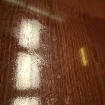 Dubu Haus - Water stains on the lovely wooden table - Korean Near Me - New York, New York