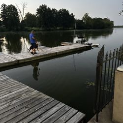 Sun Retreats Rock River