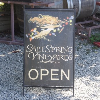 Salt Spring Vineyards - Sign - Wineries Near Me - Salt Spring Island, British Columbia