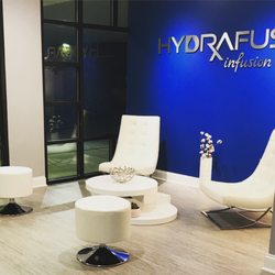HydraFuse Infusion Spa - Modern upscale waiting room.