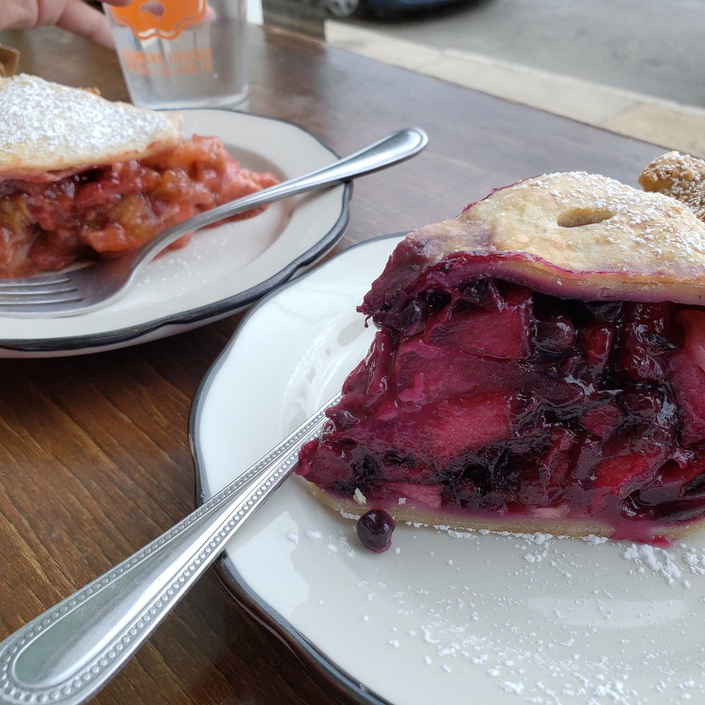 Proper Pie - Strawberry pie to the left, blueberry apple to the right. - Desserts Near Me - Richmond, Virginia Proper Pie - Strawberry pie to the left, blueberry apple to the right. - Desserts Near Me - Richmond, Virginia