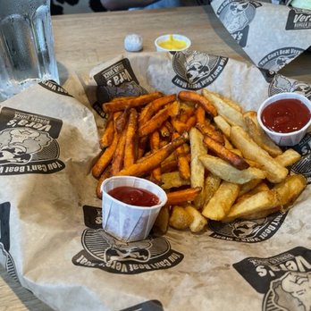 Vera's Burger Shack - sweet potatoes and regular fries - Hot Dogs Near Me - Vancouver, British Columbia Vera's Burger Shack - sweet potatoes and regular fries - Hot Dogs Near Me - Vancouver, British Columbia