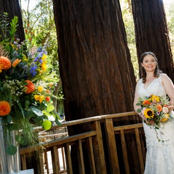 De Young Flowers - A more up close of ceremony arrangement and my bouquet! - Party & Event Planning Near Me - Campbell, California